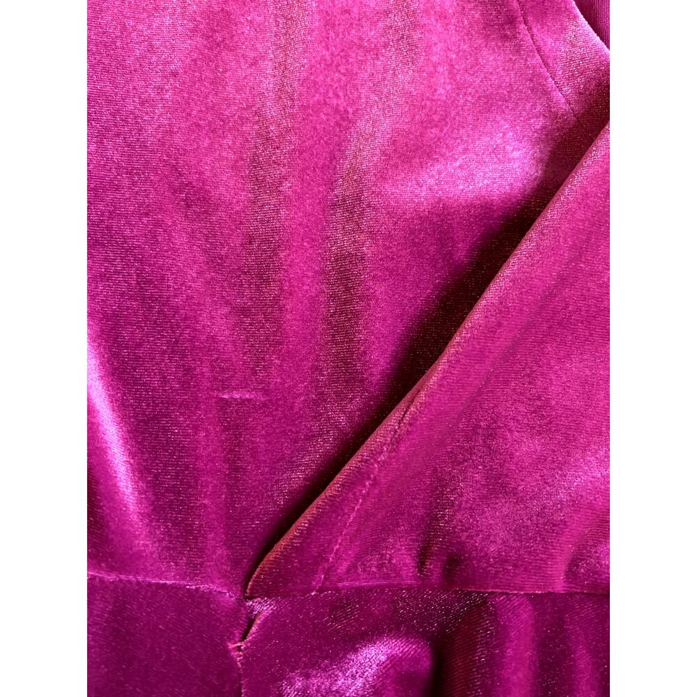 Atlein x RTR Pink Velvet Ruched Dress - Size Small - Picture 9 of 10